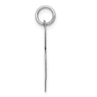 14K White Gold Large Fancy Script Initial B Charm
