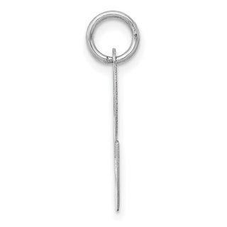 14K White Gold Large Fancy Script Initial C Charm