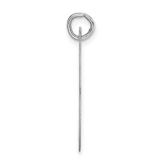 14K White Gold Large Fancy Script Initial I Charm