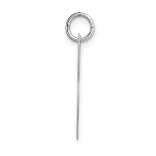 14K White Gold Large Fancy Script Initial L Charm