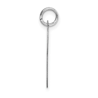 14K White Gold Large Fancy Script Initial P Charm