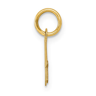 14k Yellow Gold Small Script Initial A Charm