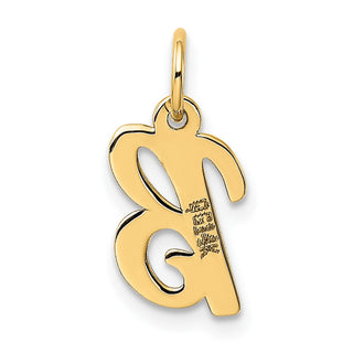 14k Yellow Gold Small Script Initial B Charm