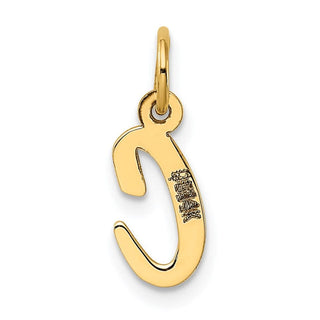 14k Yellow Gold Small Script Initial C Charm