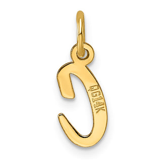 14k Yellow Gold Small Script Initial C Charm