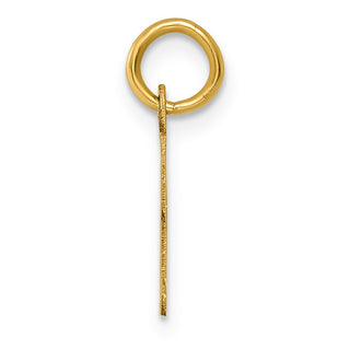 14k Yellow Gold Small Script Initial D Charm