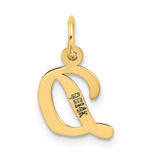 14k Yellow Gold Small Script Initial D Charm