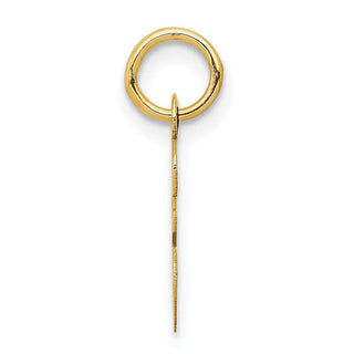 14k Yellow Gold Small Script Initial E Charm