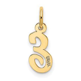 14k Yellow Gold Small Script Initial E Charm