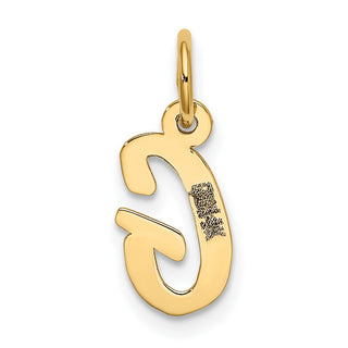 14k Yellow Gold Small Script Initial G Charm