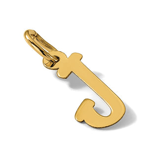 14k Yellow Gold Small Script Initial J Charm