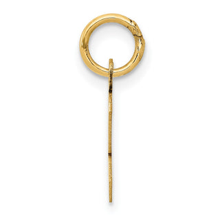 14k Yellow Gold Small Script Initial K Charm