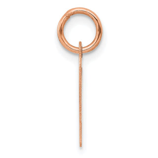 14k Rose Gold Small Script Letter P Initial Charm