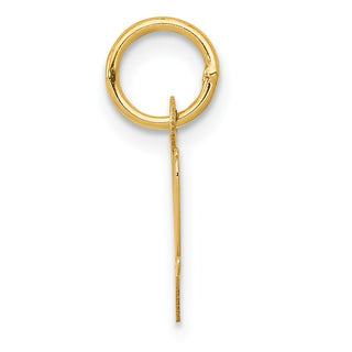 14k Yellow Gold Small Script Initial W Charm