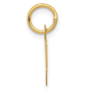 14k Yellow Gold Small Script Initial W Charm