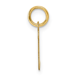 14k Yellow Gold Small Script Initial Z Charm