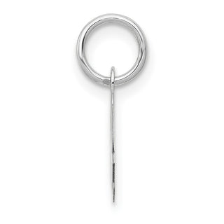 14K White Gold Small Script Initial A Charm