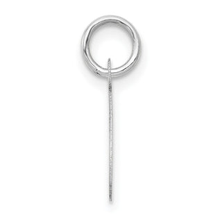 14K White Gold Small Script Initial C Charm
