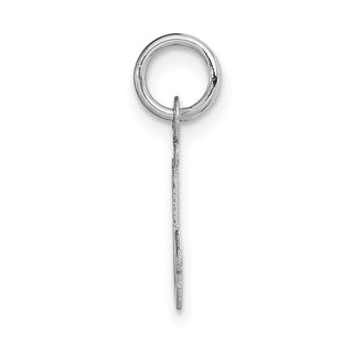 14K White Gold Small Script Initial J Charm