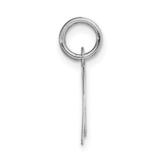 14K White Gold Small Script Initial N Charm