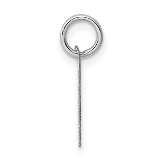 14K White Gold Small Script Initial P Charm
