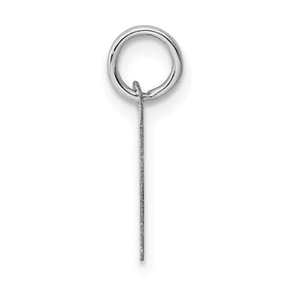 14K White Gold Small Script Initial P Charm