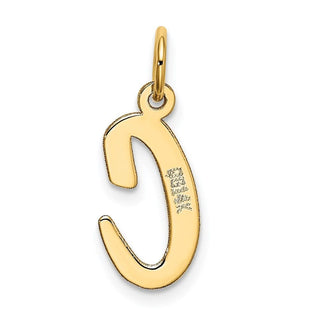 14k Yellow Gold Medium Script Initial C Charm