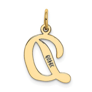 14k Yellow Gold Medium Script Initial D Charm
