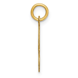 14k Yellow Gold Medium Script Initial F Charm