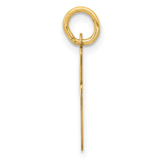 14k Yellow Gold Medium Script Initial I Charm