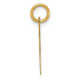 14k Yellow Gold Medium Script Initial I Charm