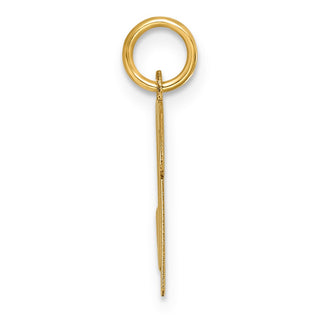 14k Yellow Gold Medium Script Initial N Charm