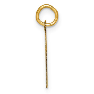 14k Yellow Gold Medium Script Initial R Charm