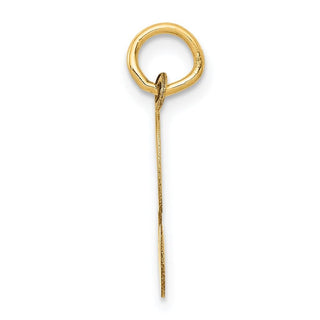 14k Yellow Gold Medium Script Initial S Charm