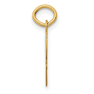 14k Yellow Gold Medium Script Initial W Charm