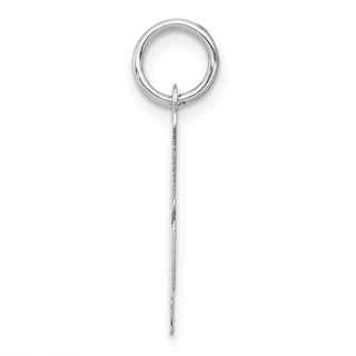 14K White Gold Medium Script Initial A Charm