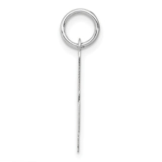14K White Gold Medium Script Initial A Charm