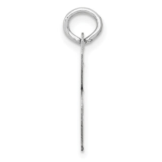 14K White Gold Medium Script Initial B Charm