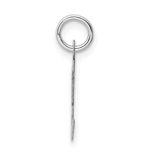 14K White Gold Medium Script Initial H Charm