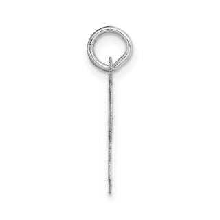 14K White Gold Medium Script Initial I Charm