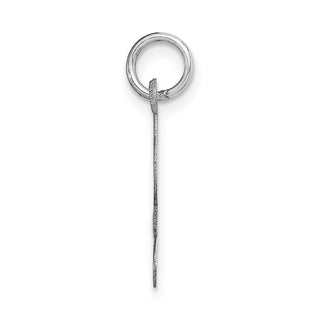 14K White Gold Medium Script Initial L Charm