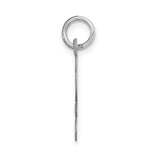 14K White Gold Medium Script Initial L Charm