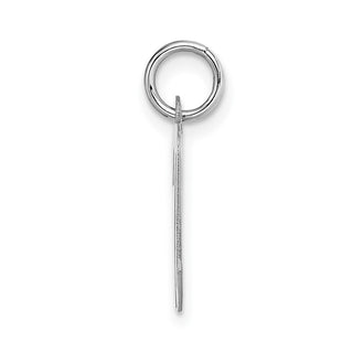 14K White Gold Medium Script Initial N Charm