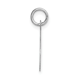 14K White Gold Medium Script Initial O Charm