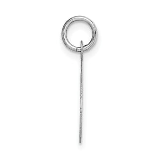 14K White Gold Medium Script Initial O Charm