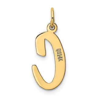 14k Yellow Gold Large Script Initial C Charm