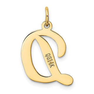 14k Yellow Gold Large Script Initial D Charm