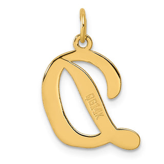 14k Yellow Gold Large Script Initial D Charm