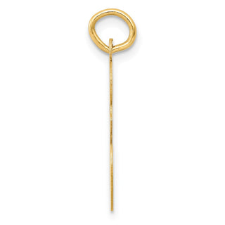 14k Yellow Gold Large Script Initial E Charm