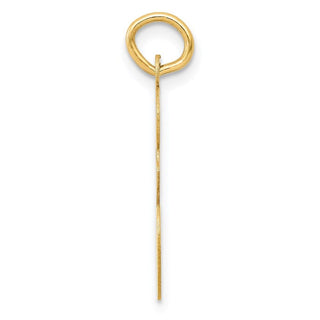 14k Yellow Gold Large Script Initial E Charm